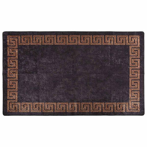 vidaXL Tappeto Lavabile 120x180 cm Nero e Oro