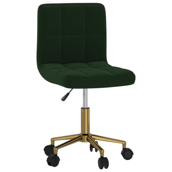 vidaXL Sedie da Pranzo Girevoli 4 pz Verde Scuro in Velluto