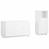vidaXL Set mobili da bagno 2 pz Bianco Legno ingegnerizzato