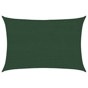 vidaXL Vela Parasole 160 g/m&sup2; Verde Scuro 2,5x4 m in HDPE