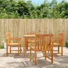 vidaXL Sedie da giardino 4 pz Naturale Legno di Acacia Massello