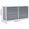 vidaXL Letto Rialzato Giardino in Acciaio Zincato 160x40x77 cm Grigio