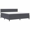 vidaXL Letto a molle con testiera Grigio Scuro e Bianco 200 x 200 cm