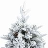 vidaXL Albero di Natale Artificiale con Rami Pieghevoli Bianco 150 cm