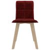vidaXL Sedie da Pranzo 4 pz Rosso Vino in Tessuto