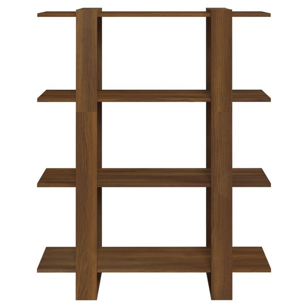 vidaXL Libreria/Divisorio Rovere Marrone 100x30x123,5 cm