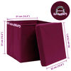 vidaXL Scatole con Coperchi 4pz Rosso Scuro 32x32x32 cm Tessuto