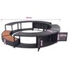 vidaXL Bordo per Vasca da Spa in Polyrattan Nero