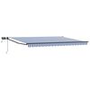 vidaXL Tenda retrattile manuale con LED Blu, Bianco, Antracite 4 &times; 3 m