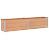 vidaXL Letto rialzato da giardino Marrone 250 x 50 x 54 cm alluminio