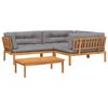 vidaXL Set Divani Pallet Giardino 4pz Cuscini Legno Massello Acacia