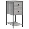 vidaXL Comodino Grigio Sonoma 32x42x70 cm in Legno Multistrato