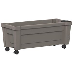 vidaXL Vaso Calypso con Ruote PP Grigio