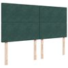 vidaXL Giroletto a Molle con Materasso Verde Scuro 180x200 cm Velluto
