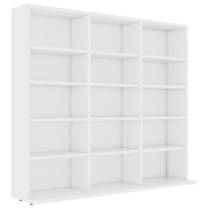 vidaXL Armadietto Porta CD Bianco 100x23x89,5 cm in Legno Multistrato