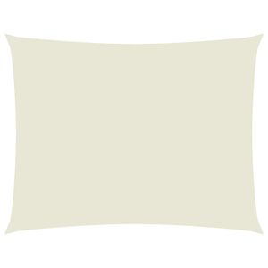 vidaXL Parasole a Vela Oxford Rettangolare 3,5x4,5 m Crema