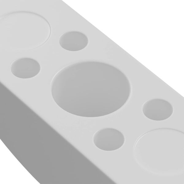 vidaXL Dado a mezzaluna 12 pcs Bianco M6 Polipropilene