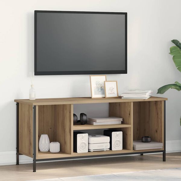 vidaXL Mobile TV Rovere artigianale 102 x 35 x 45 cm Legno multistrato