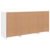 vidaXL Credenza con Luci LED Bianca 142,5x37x67 cm