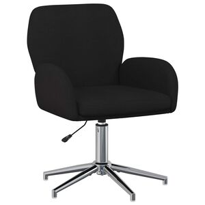 vidaXL Sedia da scrivania girevole 54 x 58 x 90 cm Nero Tessuto