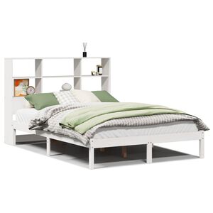 vidaXL Letto Libreria senza Materasso Bianco 120x190 cm Legno di Pino