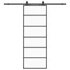 vidaXL Porta Scorrevole con Ferramenta Nera 76x205 cm in Vetro ESG