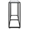 vidaXL Tavolo Consolle Trasparente 140x35x75,5 cm in Vetro Temperato