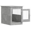 vidaXL Gabbia Cani Arredamento Grigio Cemento 55x80x68cm Multistrato