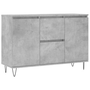 vidaXL Credenza Grigio Cemento 101,5x35x70 cm in Legno Multistrato