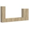 vidaXL Set di Mobiletto da TV a Parete 6 pz Rovere Sonoma