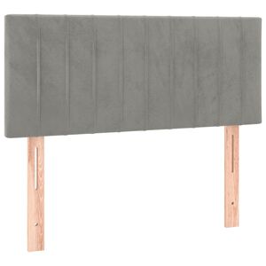vidaXL Testiera Grigio Chiaro 80x5x78/88 cm in Velluto