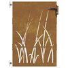 vidaXL Cancello da giardino 85x150 cm in acciaio Corten con design erba