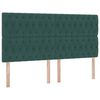 vidaXL Letto con contenitore e materasso Verde Scuro 160 x 200 cm