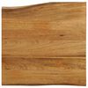 vidaXL Piano Tavolo 60x60x2,5 cm Bordi Vivi in Legno Massello di Mango