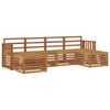 vidaXL Set divani 6 pcs Naturale Legno di Acacia Massello
