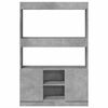 vidaXL Credenza Grigio Cemento 92x33x140 cm in Legno Multistrato