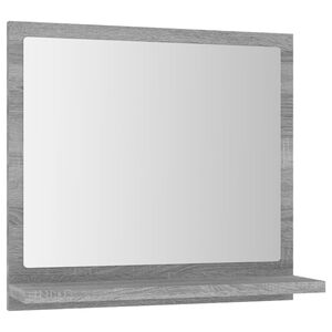 vidaXL Specchio da Bagno Grigio Sonoma 40x10,5x37 cm Legno Multistrato