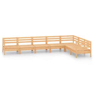 vidaXL Set Salotto da Giardino 7 pz in Legno Massello di Pino