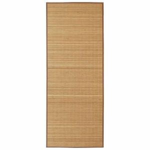 vidaXL Tappeto Rettangolare in Bamb&ugrave; Marrone 80 x 300 cm