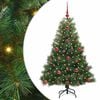 vidaXL Albero di Natale artificiale con 150 LED Verde 120 cm PE e PVC