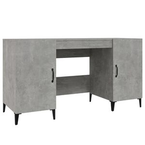 vidaXL Scrivania Grigio Cemento 140x50x75 cm in Legno Multistrato