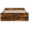 vidaXL Giroletto con Cassetti Rovere Fumo 120x200 cm Legno Multistrato