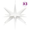 vidaXL Luci di Natale con LED 3 pz Pieghevoli Bianche 57 cm