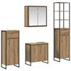 vidaXL Set di mobili per il bagno 4 pz Rovere artigianale