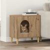 vidaXL Casa per Gatti Rovere Artigianale 51 x 30 x 52 cm