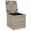 vidaXL Scatola per Cuscini Grigio chiaro 50 x 50 x 50 cm polyrattan