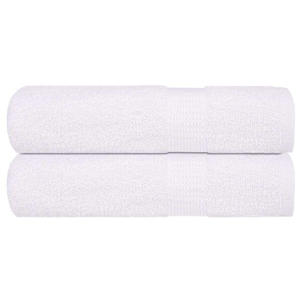 vidaXL Asciugamani FROGN 2 pz Bianco 50x100 cm 360 g/m&sup2;