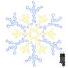 vidaXL Fiocco di Neve di Natale Bianco caldo 56 x 49 x 0,7 cm PVC