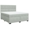 vidaXL Giroletto a Molle con Materasso Grigio Chiaro 180x200cm Velluto
