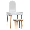 vidaXL Set Tavolo da Trucco FAUSKE 3 pcs Bianco 76 x 50 x 143 cm